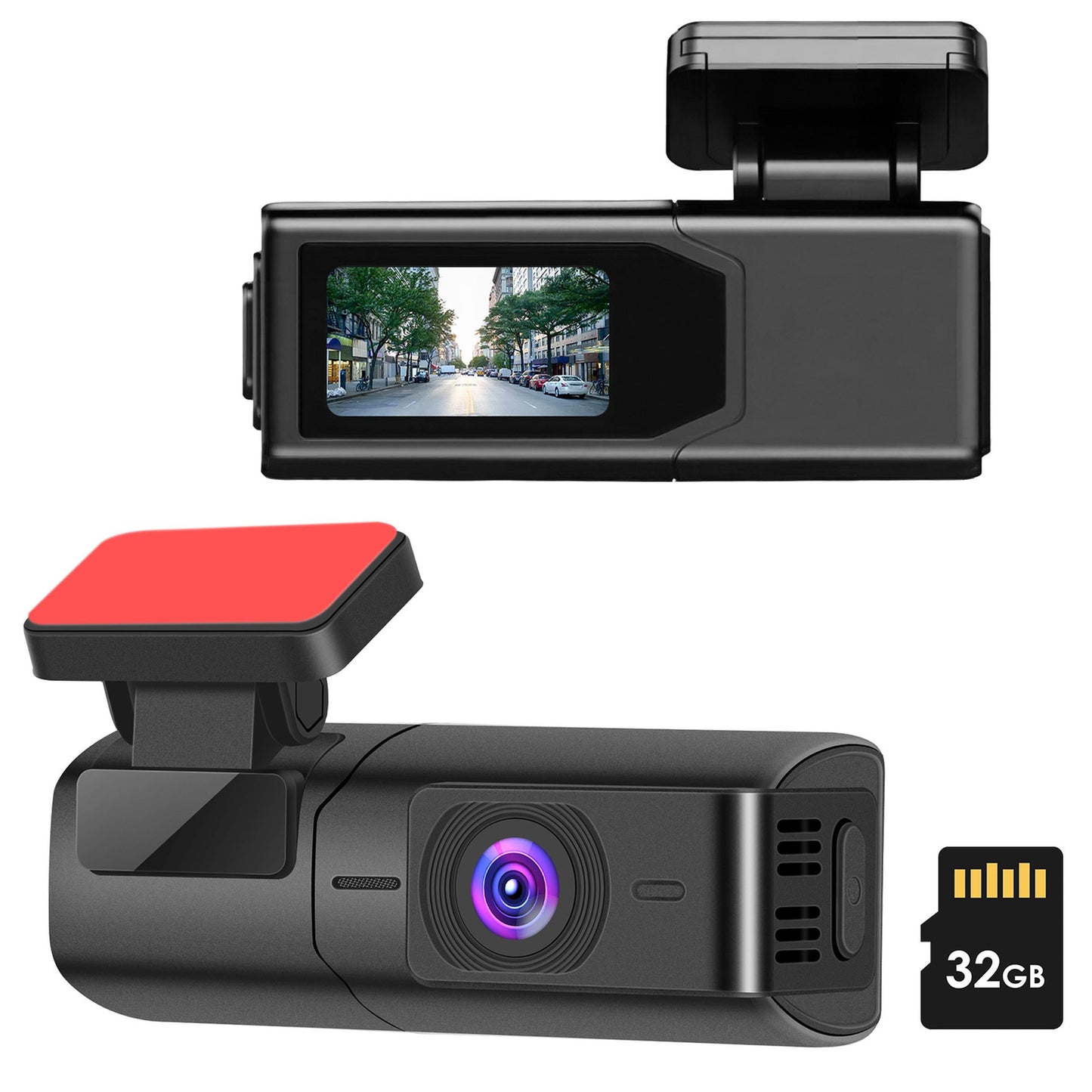 2K HD Dash Cam, IPS Screen, Night Vision, 32GB Card, WiFi, 140� Wide Angle
